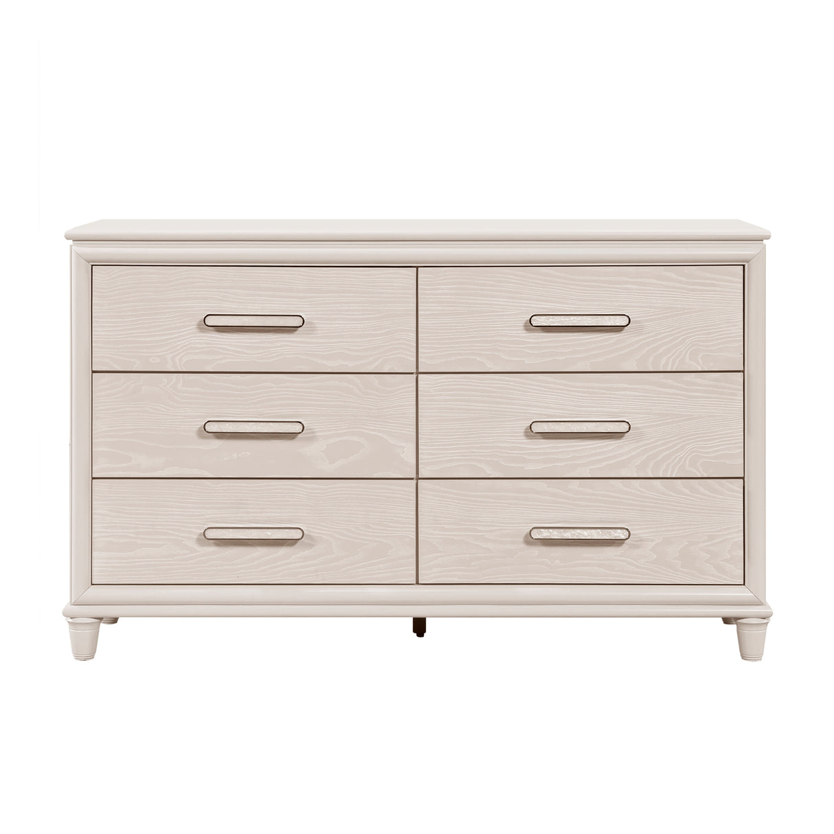 Modern Glam Style Six-Drawer Dresser with Jewelry Trays Wooden Bedroom Furniture 1pc