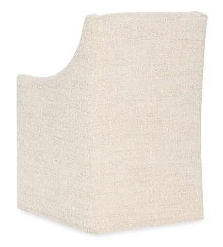 Eleana Castered Arm Chair - Beige by Hooker Furniture - View 4