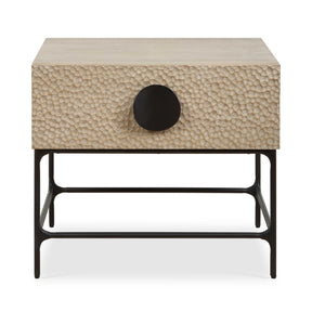 Lunar Wooden Side Table Black / Woodtone - Light Brown by Uttermost - View 1