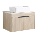 30 " Modern Design Float Bathroom Vanity With Ceramic Basin Set, Wall Mounted White Oak Vanity With Soft Close Door,KD - Packing，KD - Packing，2 Pieces Parcel（TOP - BAB110MOWH） - W999S00023 - image - 11