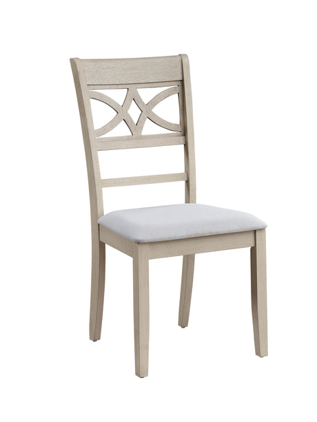 Ferris 7-Piece Light Oak Finish Dining Set with Cross-Back Chairs and Rectangular Table - sold by Home Elegance USA