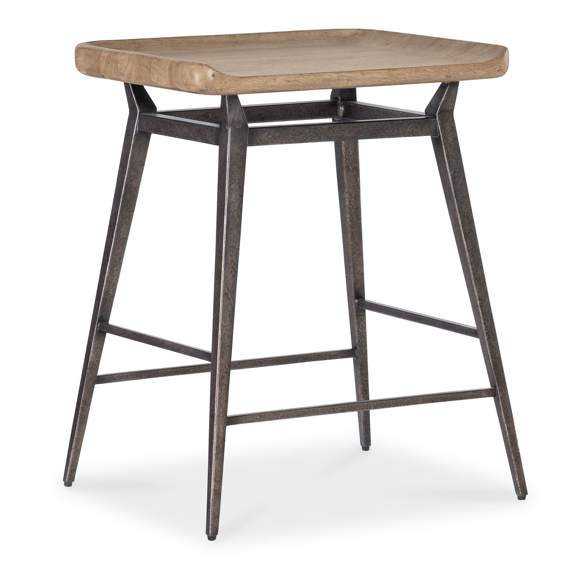 Vineyard Row Counter Chair - Light Brown / Black by Hooker Furniture - View 1