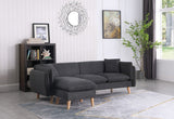 Brayden Dark Gray Fabric Sectional Sofa Chaise | Home Elegance USA