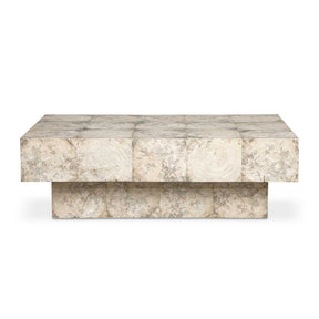 Kotoa Bleached Coffee Table White,Woodtone - Beige by Uttermost - View 1