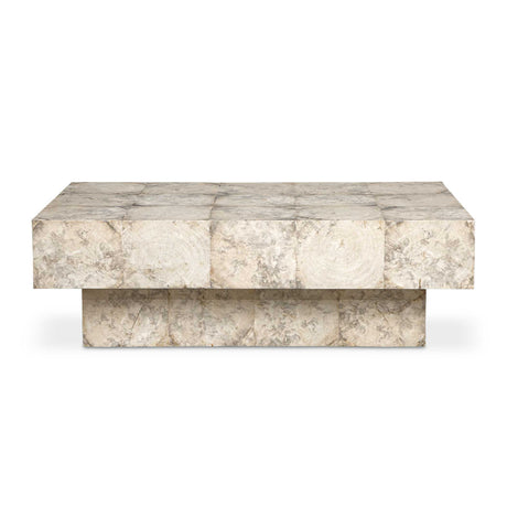 Kotoa Bleached Coffee Table White,Woodtone - Beige by Uttermost - View 1