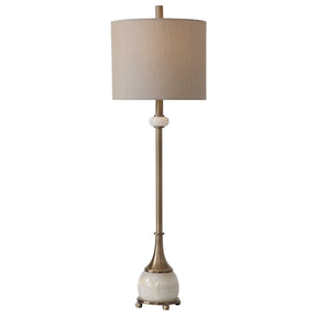 Natania Plated Buffet Lamp Brass - Yellow / Beige by Uttermost - View 1