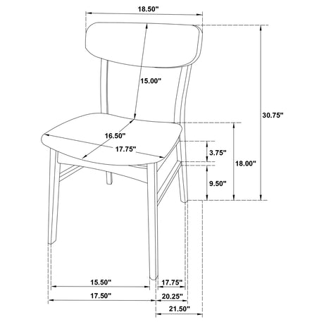 Whisten Walnut 5-piece Solid Wood Dining Set - sold by Home Elegance USA