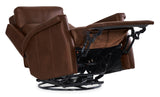 Kaufman ZG Swivel Power Recliner With Pop-Up Headrest - Dark Brown by Hooker Furniture - View 4
