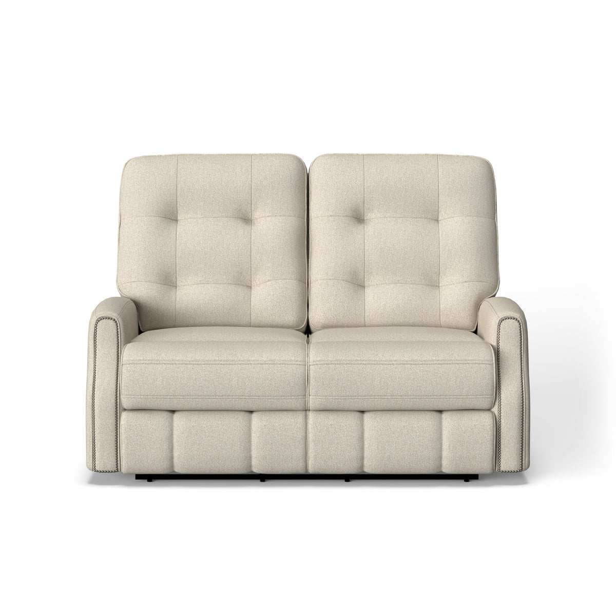 Devon Transitional Fabric Power Reclining Loveseat With Power Headrests | Flexsteel