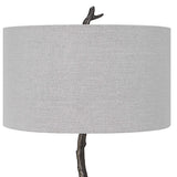 Spruce Rustic Floor Lamp - Black / White by Uttermost - View 6