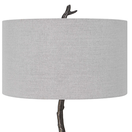 Spruce Rustic Floor Lamp - Black / White by Uttermost - View 6