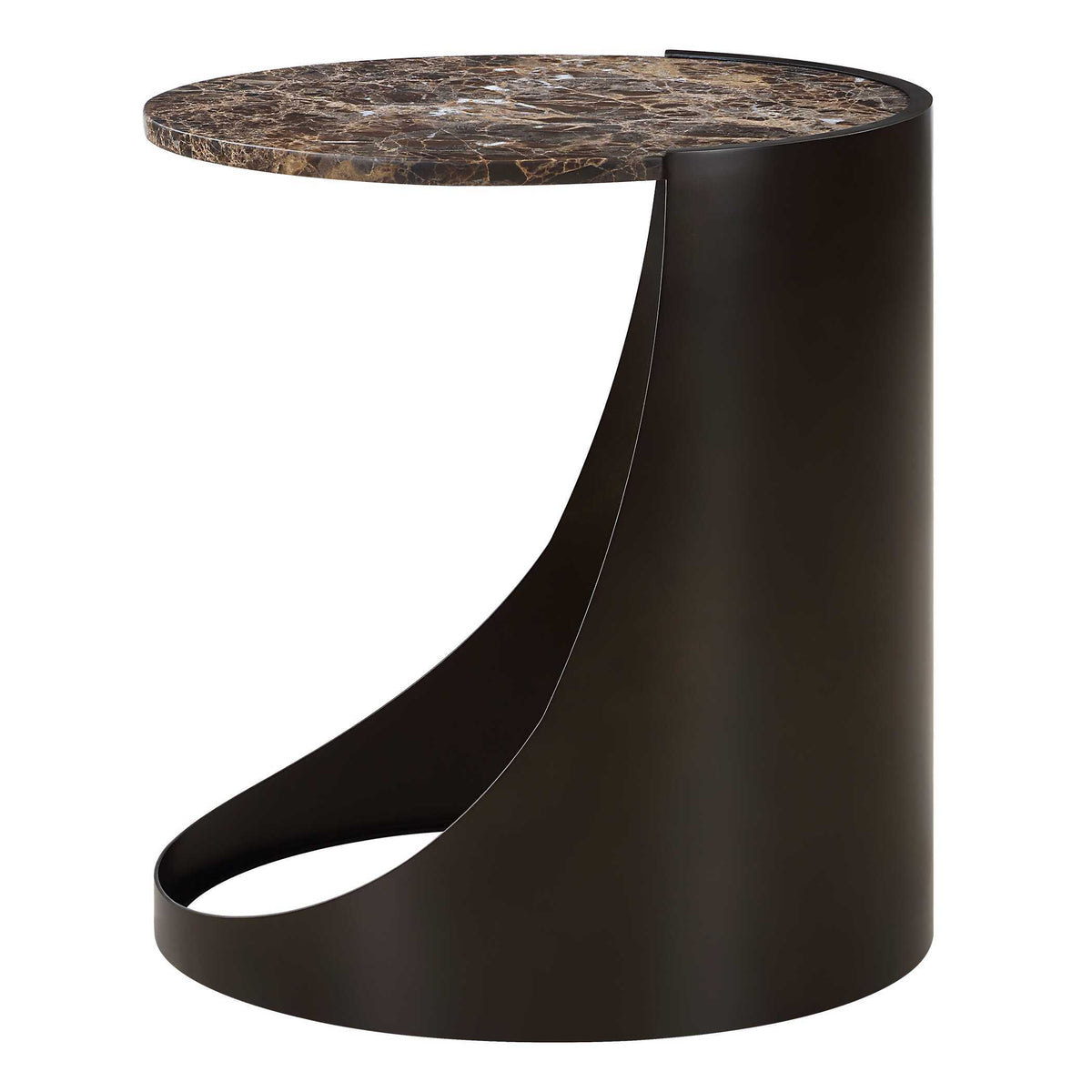 Welling Modern Metal Side Table - Black / Dark Brown by Uttermost - View 5