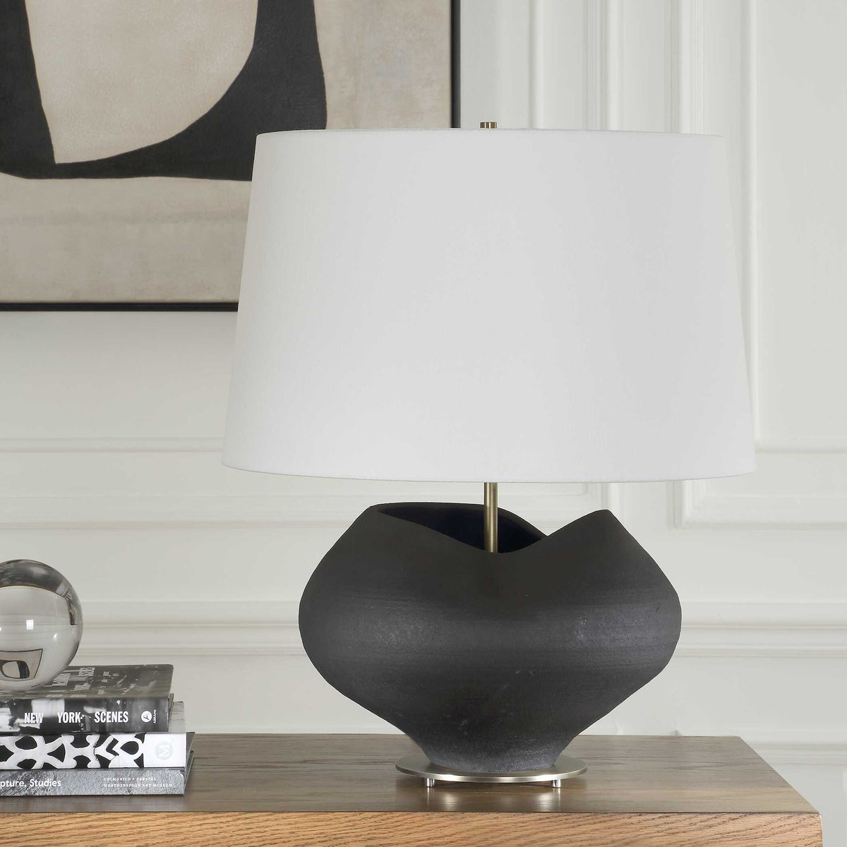 Nocturne Table Lamp - Black by Uttermost - View 3