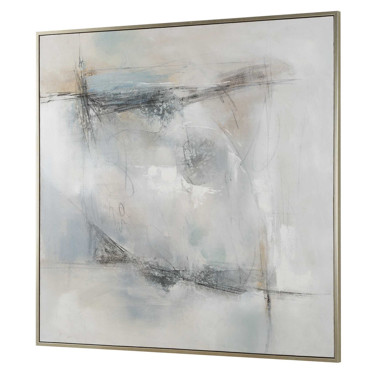 Contort Hand Painted Abstract Art - Gray by Uttermost - View 4