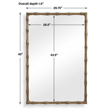 Brass Bamboo Rectangle Mirror - Gold by Uttermost - View 6