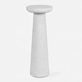 Lirra Marble Drink Table - White by Uttermost - View 2