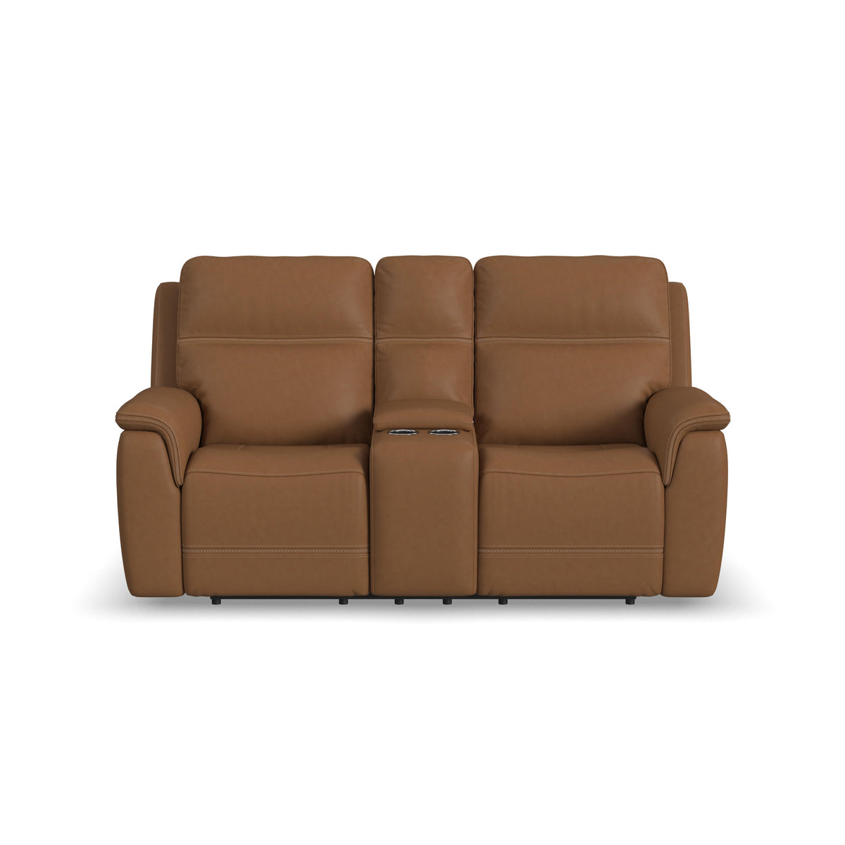 Sawyer Power Reclining Loveseat With Console, Power Headrests, Lumbar - Dark Brown | Flexsteel