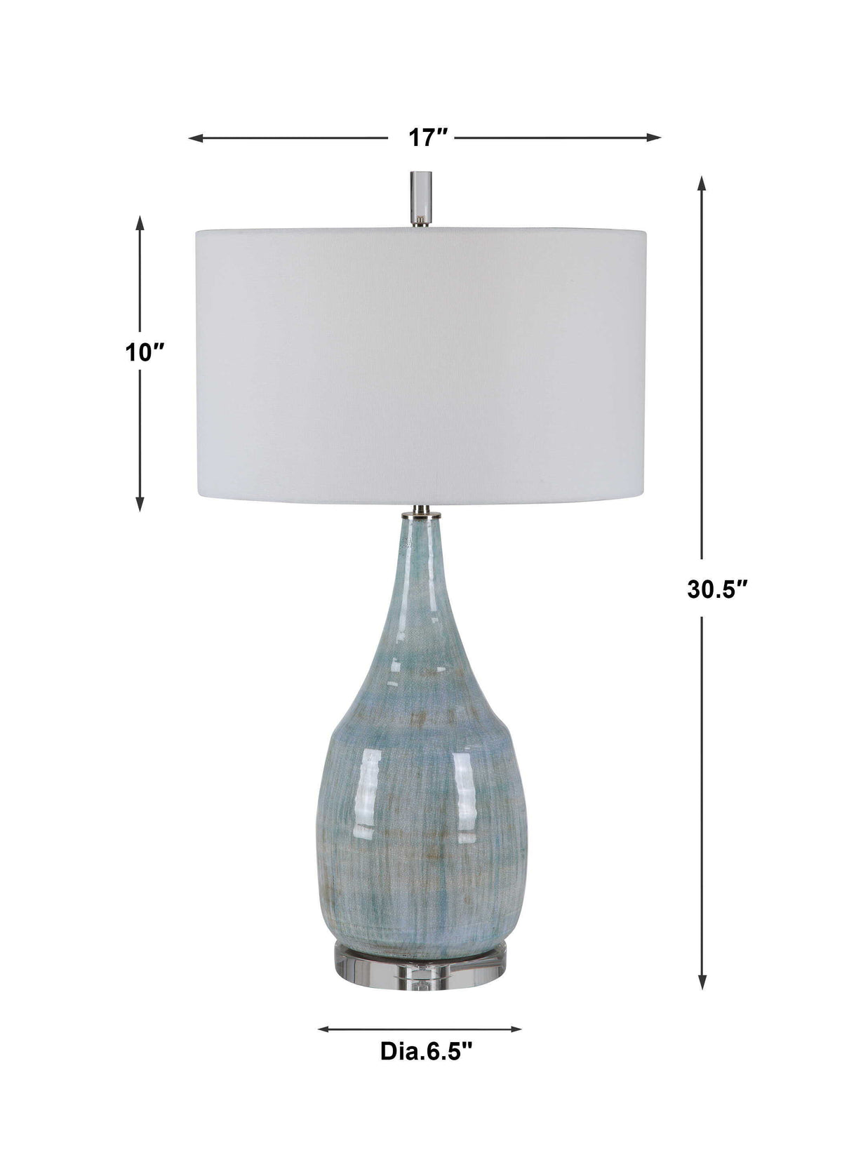 Rialta Coastal Table Lamp - Light Blue / White by Uttermost - View 8