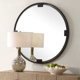 Cornelia Black Round Mirror by Uttermost - View 3