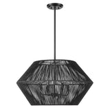 Suva 4 Light Rope Pendant - Black by Uttermost - View 5