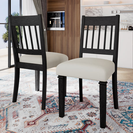 6-Piece Retro Dining Room Set, Classic Kitchen Furniture Set, Wooden Rectangular Table and 4 Chairs with Bench for kitchen & Dining Room (Easy Assembly, Space Saving)(DOVETAIL GREY) - sold by Home Elegance USA