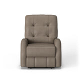 Devon Transitional Leather Power Recliner, Power Headrest | Flexsteel