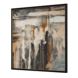 Landslide Framed Abstract Print Black / Brass / Gold / Gray / Orange / White / Yellow - Dark Gray / Beige by Uttermost - View 4