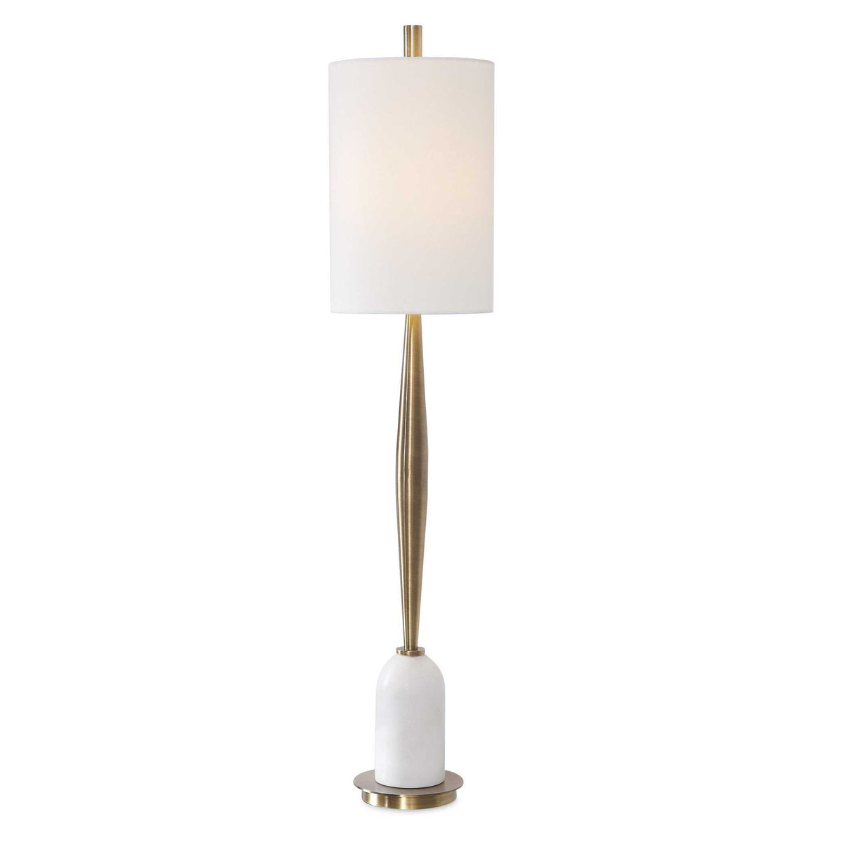 Minette Mid-Century Buffet Lamp - White / Yellow by Uttermost - View 1