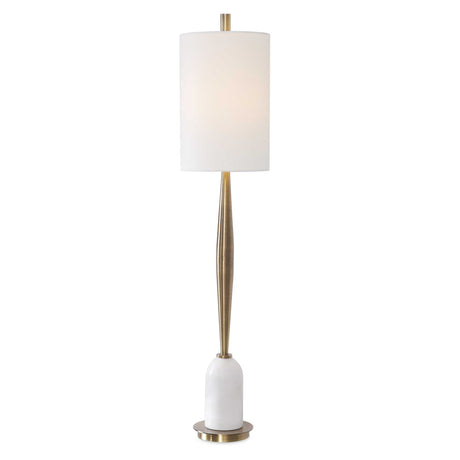 Minette Mid-Century Buffet Lamp - White / Yellow by Uttermost - View 1