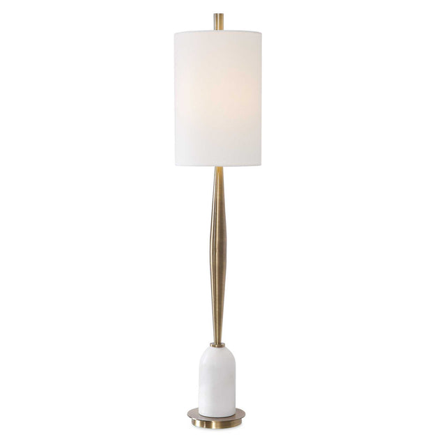 Minette Mid-Century Buffet Lamp - White / Yellow by Uttermost - View 1