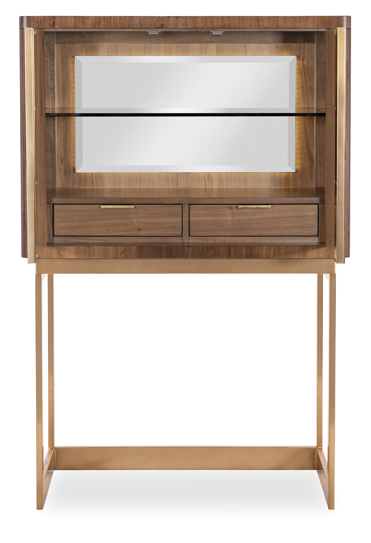 Eleana Bar On Stand Medium Wood / Gold - Dark Brown / Gold by Hooker Furniture - View 8