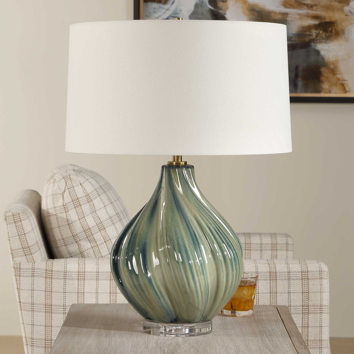 Tausha Table Lamp - Blue / Green by Uttermost - View 3