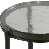 Eternity Iron & Glass Accent Table - Black by Uttermost - View 5