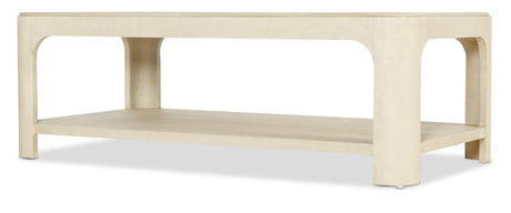 Archives Raffia Rectangle Coffee Table - Beige by Hooker Furniture - View 5