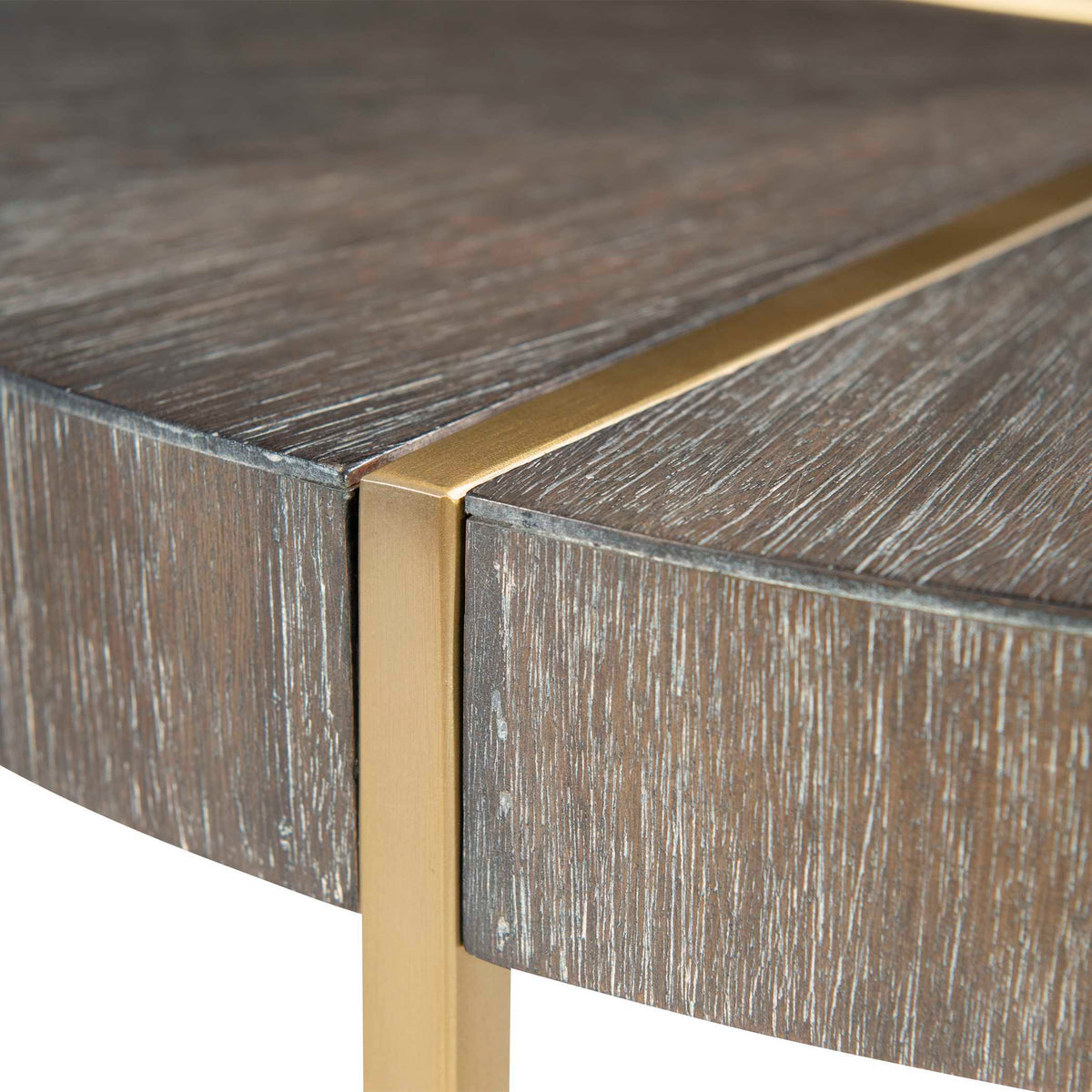 Taja Round Accent Table Dark Brown & Gold - Dark Brown / Yellow by Uttermost - View 5