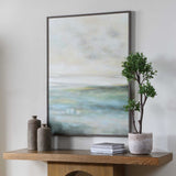 Awakening Hand Painted Landscape Art Blue / Brown / Green / White / Yellow - Blue / Green by Uttermost - View 3