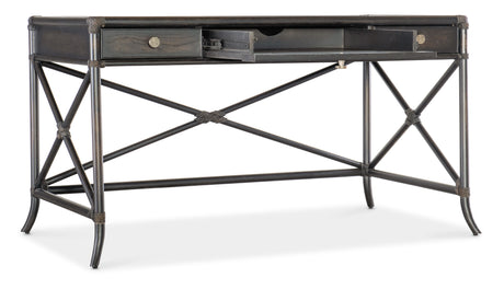 Retreat Pole Rattan Writing Desk - Black / Dark Brown by Hooker Furniture - View 6
