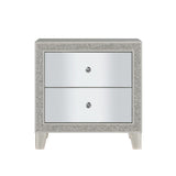 Acme - Sliverfluff Nightstand BD00243 Mirrored & Champagne Finish