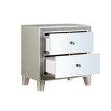 Acme - Sliverfluff Nightstand BD00243 Mirrored & Champagne Finish