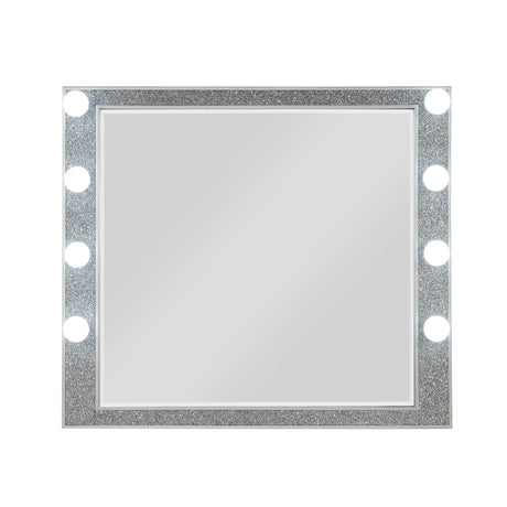 Acme - Sliverfluff Mirror W/Light BD00245 Mirrored & Champagne Finish