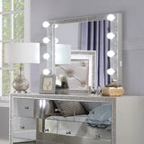 Acme - Sliverfluff Mirror W/Light BD00245 Mirrored & Champagne Finish