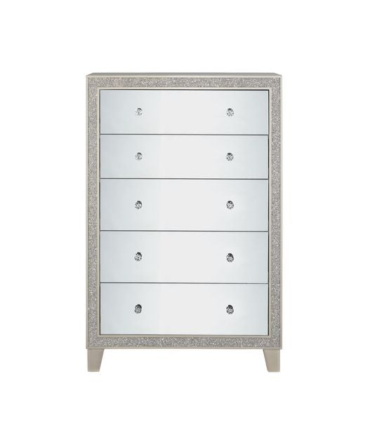 Acme - Sliverfluff Chest BD00247 Mirrored & Champagne Finish