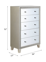 Acme - Sliverfluff Chest BD00247 Mirrored & Champagne Finish