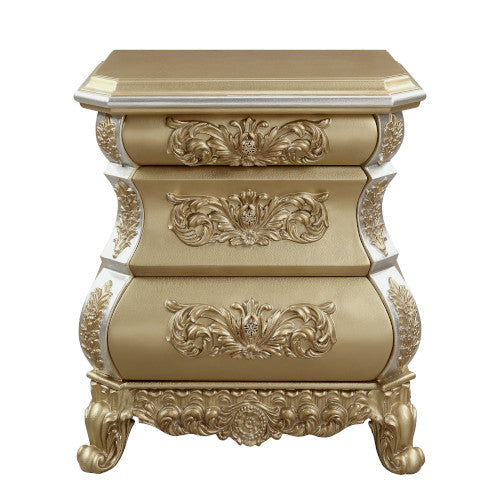 Acme - Seville Nightstand BD00452 Gold Finish