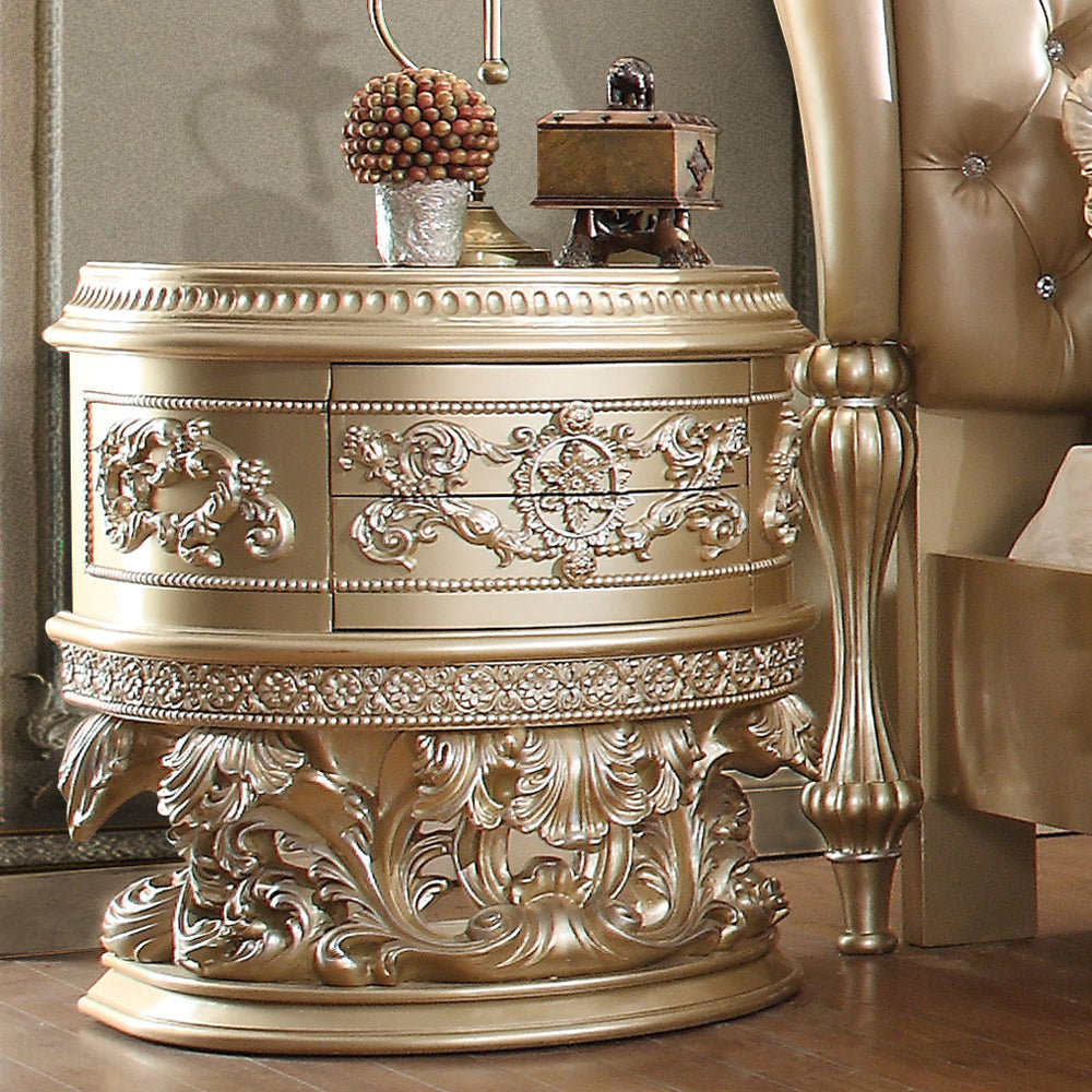 Acme - Vatican Nightstand BD00462 Champagne Silver Finish