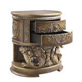 Acme - Constantine Nightstand BD00472 Brown & Gold Finish