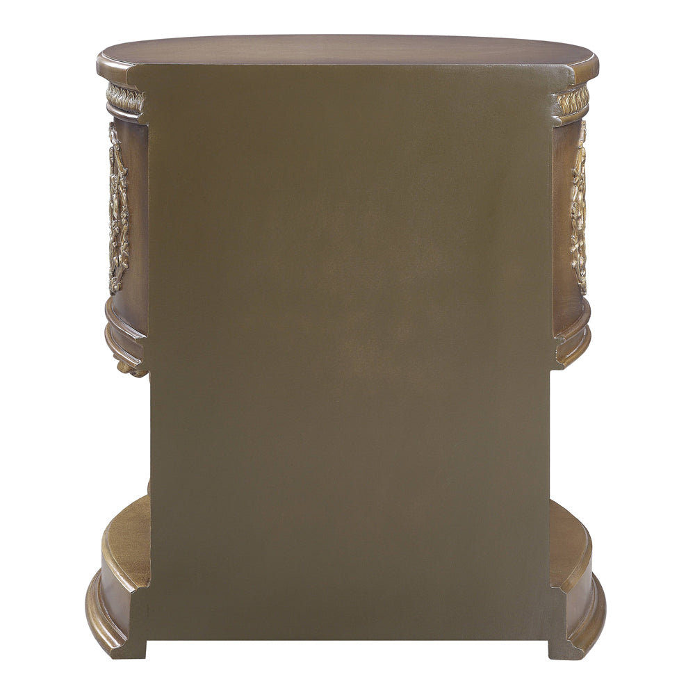 Acme - Constantine Nightstand BD00472 Brown & Gold Finish