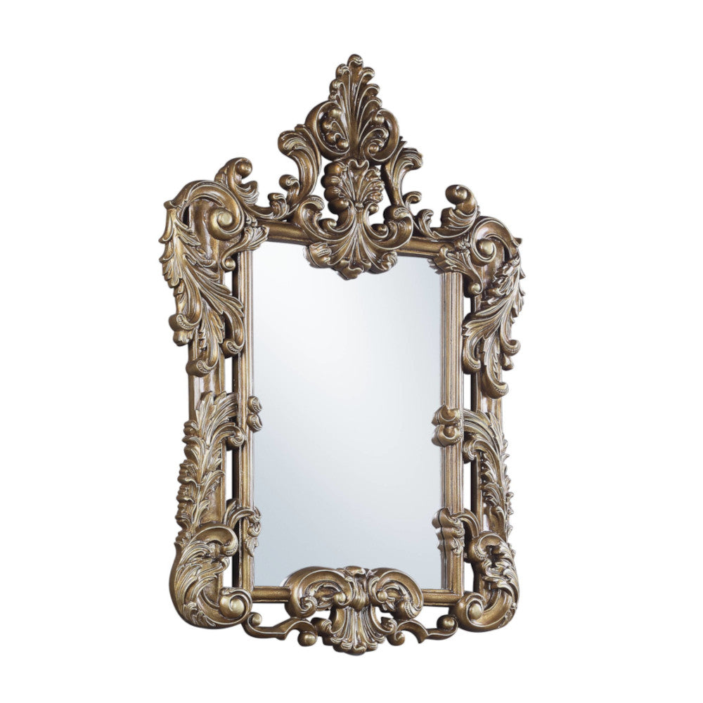 Acme - Constantine Mirror BD00473 Brown & Gold Finish