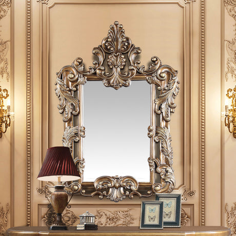 Acme - Constantine Mirror BD00473 Brown & Gold Finish