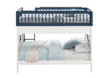 Acme - Farah Twin/Full Bunk Bed BD00493 Navy Blue & White Finish